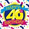 Small happy 40th birthday 5 x 3 flag 3920 p