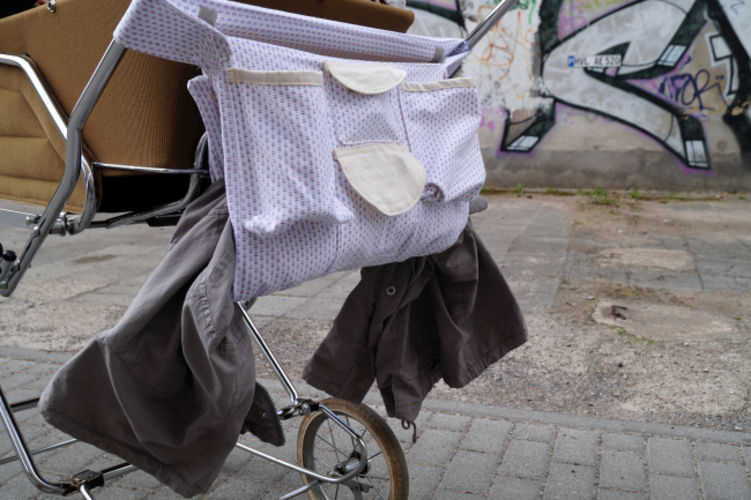 Upcycling: kinderwagenorganizer inkl. einkaufstasche aus alter ...