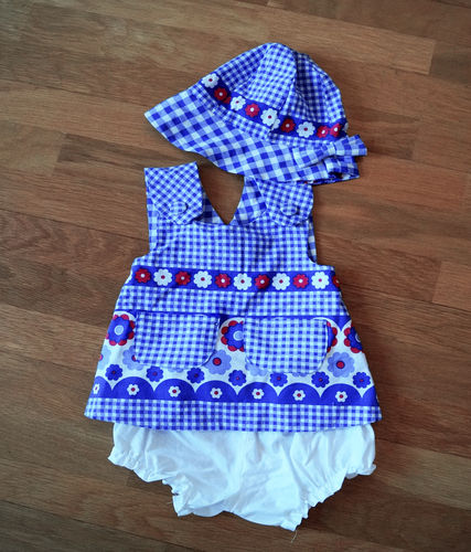 Upcycling: schürzenkleid mit mütze und höschen aus alter, kaputter ...